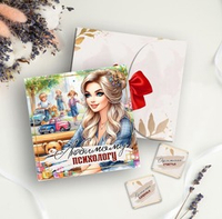 Шокобокс Любимому психологу, мини-плитка, 9шт