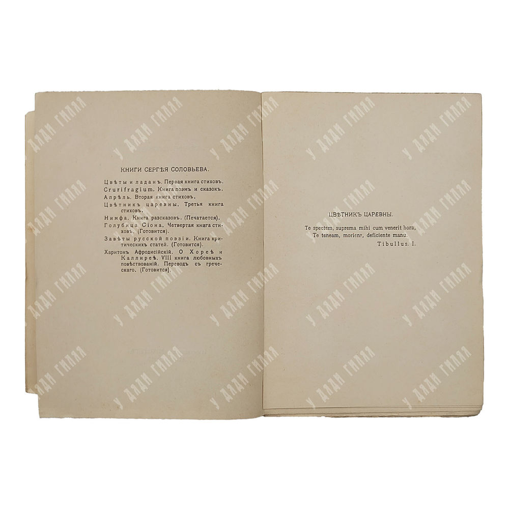 [Первое издание] Соловьёв С. Цветник царевны, 1913.