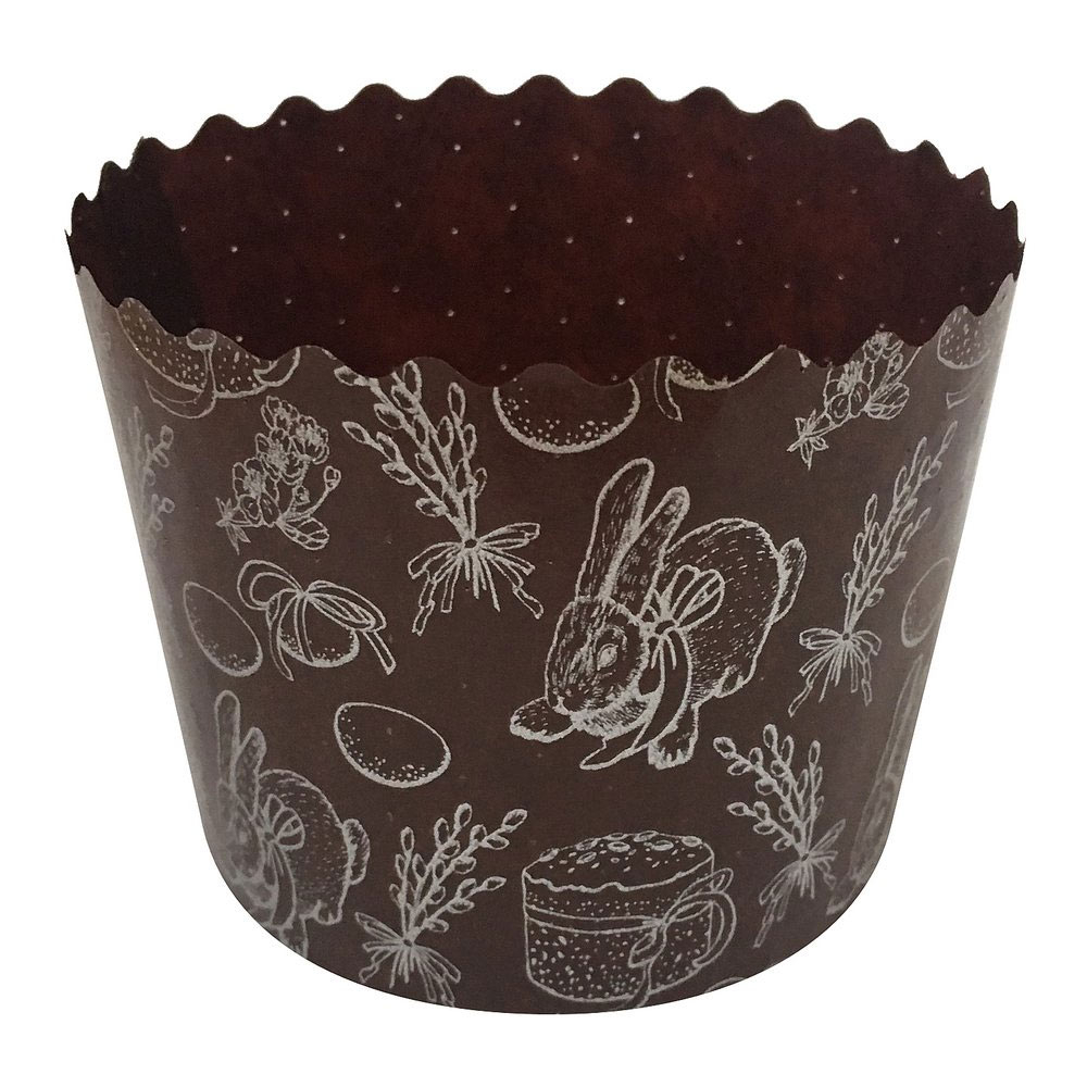 Форма бумажная для выпечки кулича 6шт d7см h6см