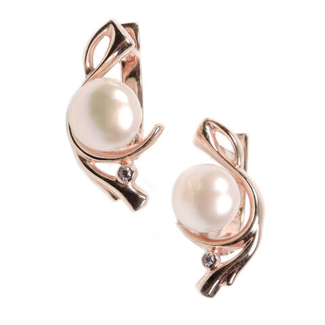 Серьги "Эухарис" жемчуг, фианит