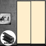 Дверь-купе ARISTO С, ЛДСП LAMARTY, профиль черный велюр (17 цветов)