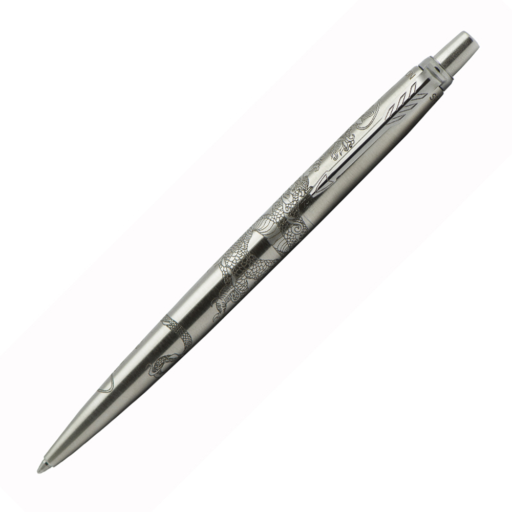 Шариковая ручка Parker Jotter Dragon Special Edition, цвет: St. Steel СT, стержень: Mblue в подарочной коробке