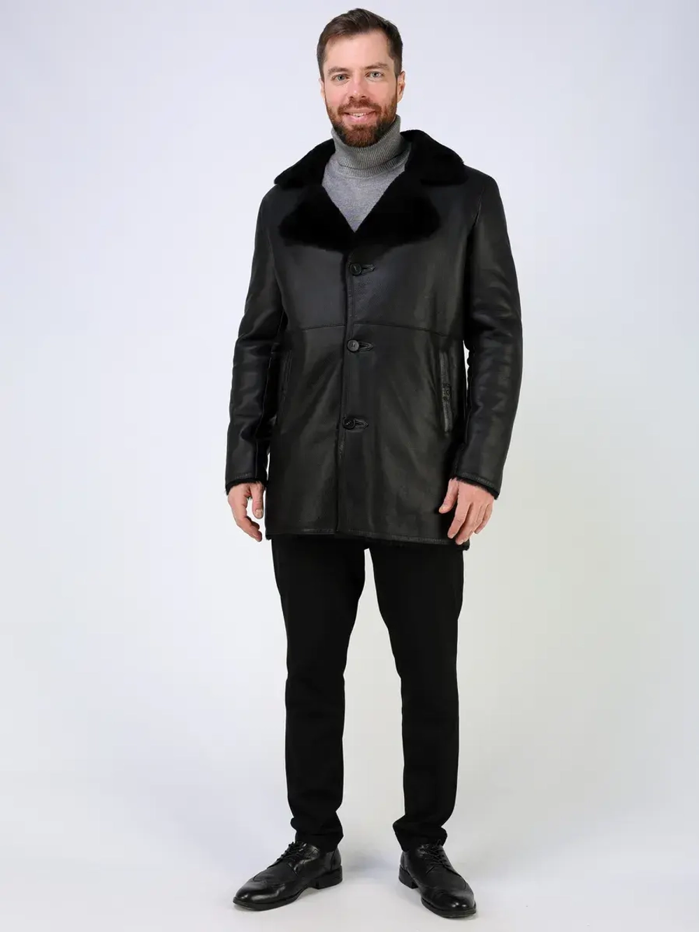 Дубленка зимняя натуральная куртка - пальто