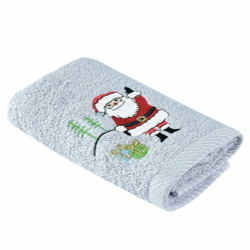 Полотенце 30х50 Arya home Santa серое