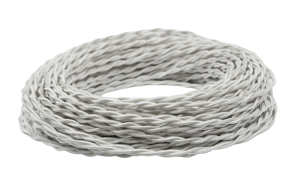 Ретро провод витой Белый Шелк Interior Wire Магус ТМ ПВР2075-К002 / 2х1,5