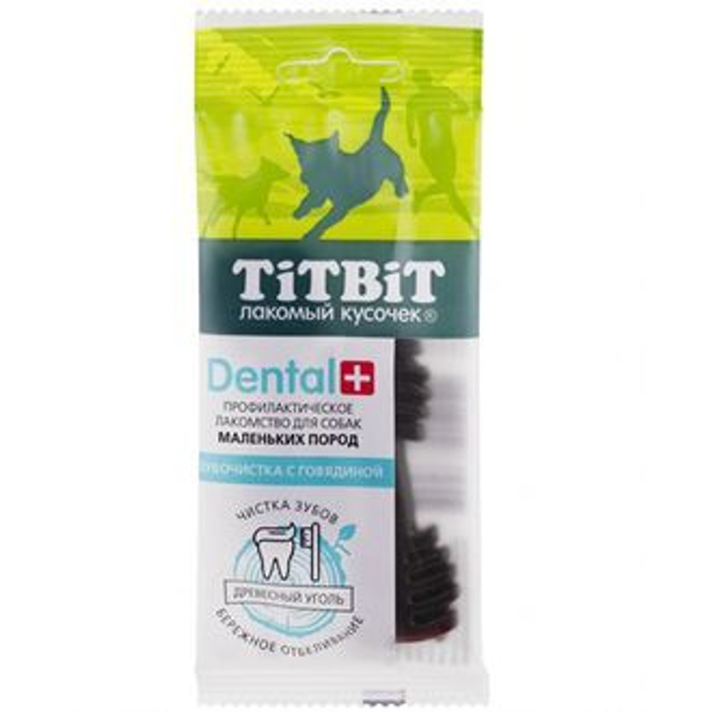 TitBit Зубочистка Dental+ для собак мини пород с говядиной