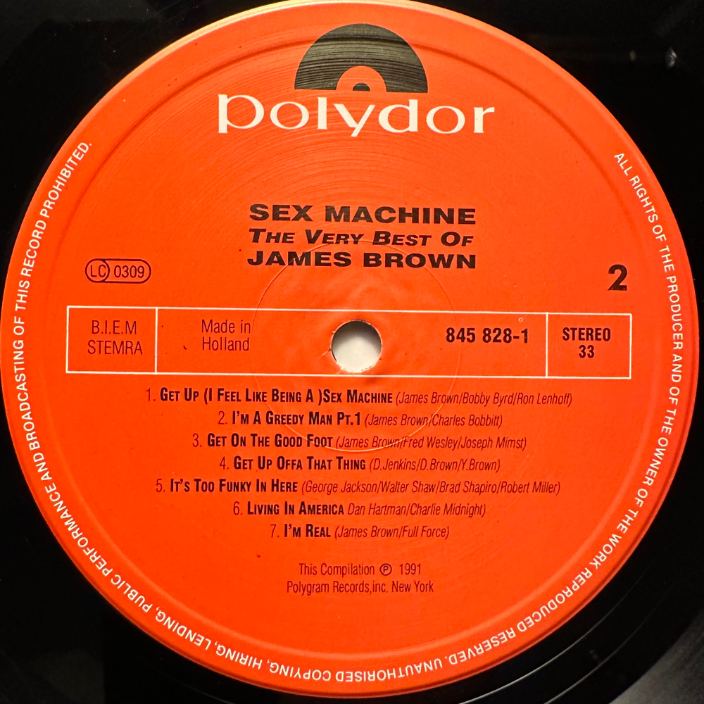 James Brown - Sex Machine: The Very Best Of James Brown (Голландия 1991г.)