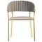 Стул Drixen бежевый с золотыми ножками