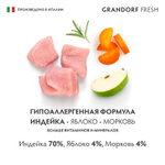 Монопротеиновый влажный корм GRANDORF FRESH для собак всех пород из индейки с тыквой и брокколи 200г