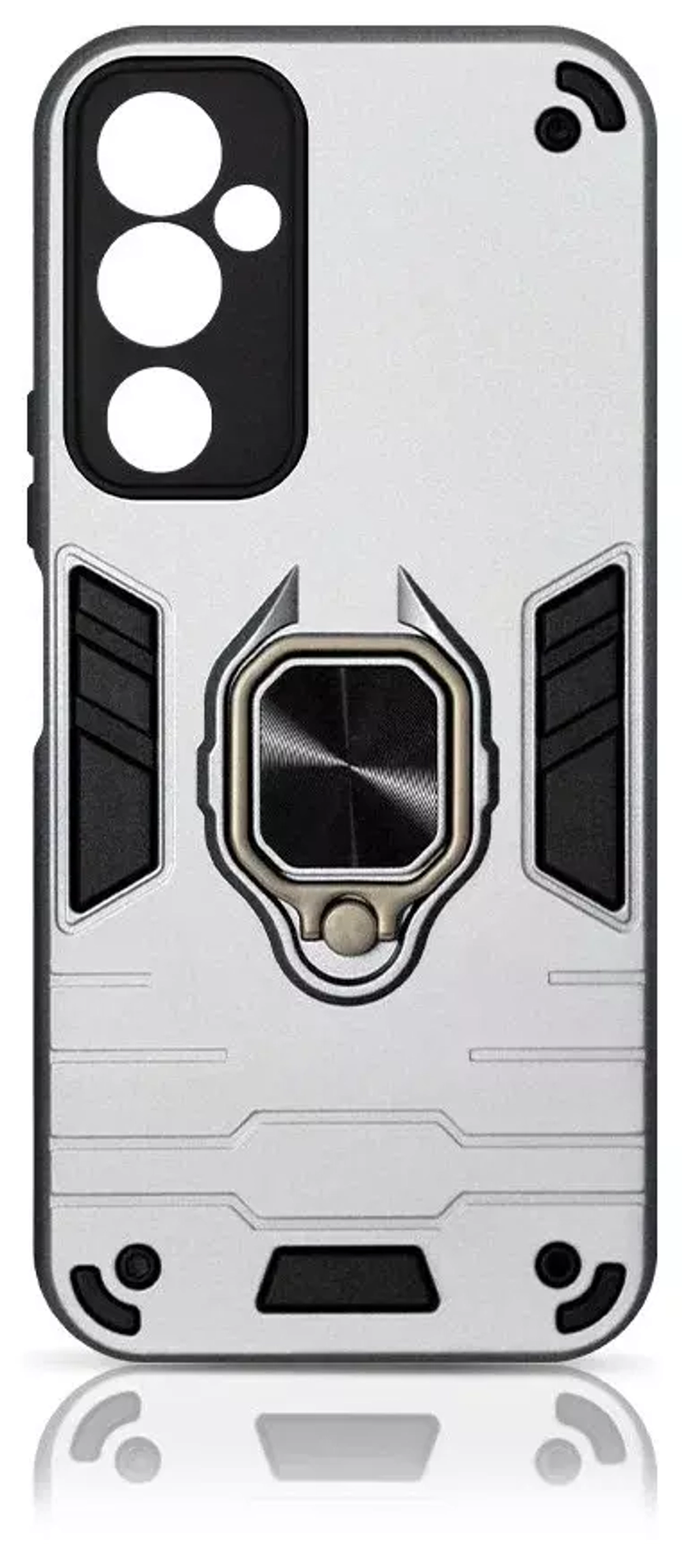 Защищенный чехол с магнитом и кольцом для Tecno Pova Neo 2 DF tArmor-01 (silver)