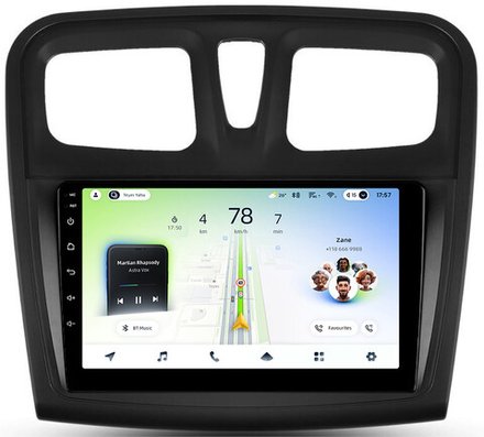 Магнитола для Renault Logan 2, Sandero 2 2014+ - Teyes CC4L монитор 9" IPS на Android 14, Snapdragon 662, CarPlay, 4G SIM-слот