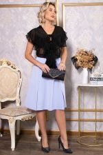 Платье Анхела (черно-голубое) П14750-39М LT Collection