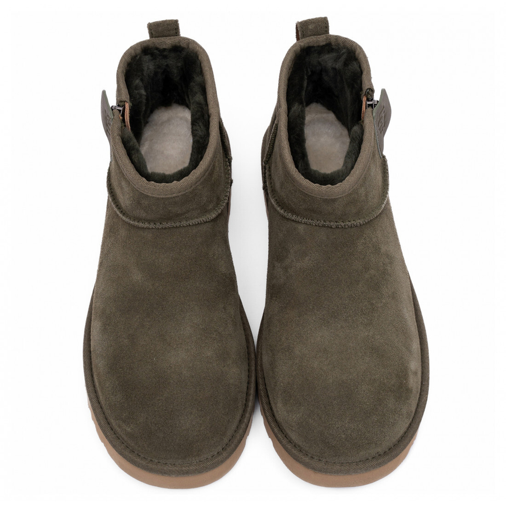 Ugg Mens Classic Ultra Mini Zip Boot "Khaki"