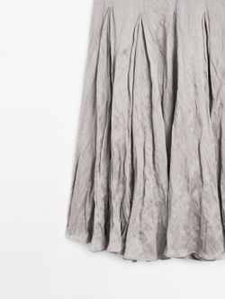 Massimo Dutti Струящаяся юбка миди с отделкой годе - Студия, серебро