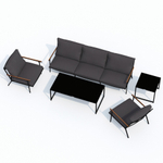 Диван трехместный Ideal Patio ФЕСТА антрацит