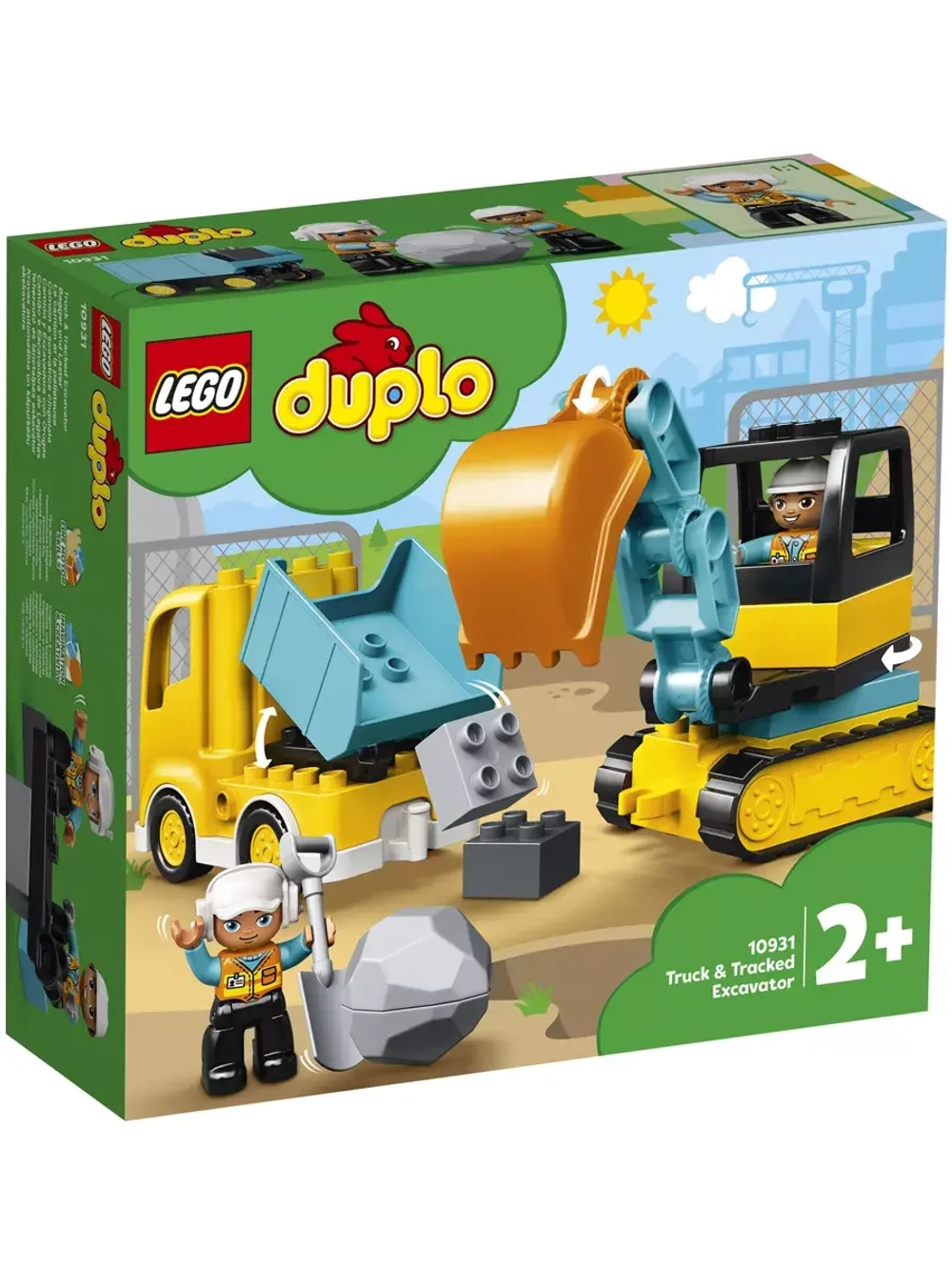 Лего 10931 Грузовик и гусеничный экскаватор Lego Duplo