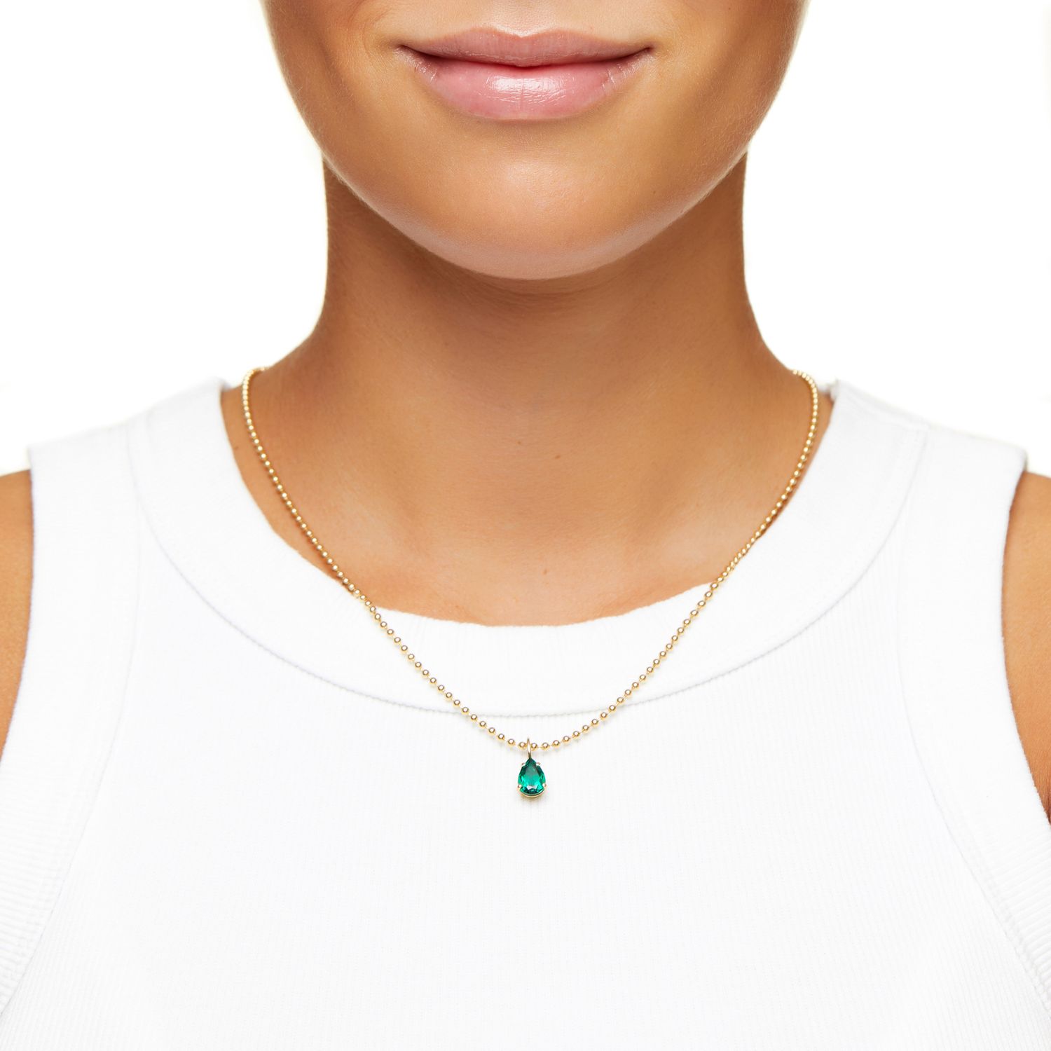 Колье Precious Emerald Drop