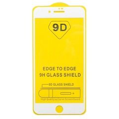 Защитное стекло 2.5D 9H полный клей Full Glue для IPhone 7 Plus, 8 Plus (Белая рамка)