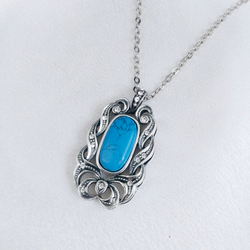 "Влади" подвеска в серебряном покрытии из коллекции "Самоцветы" от Jenavi с замком карабин