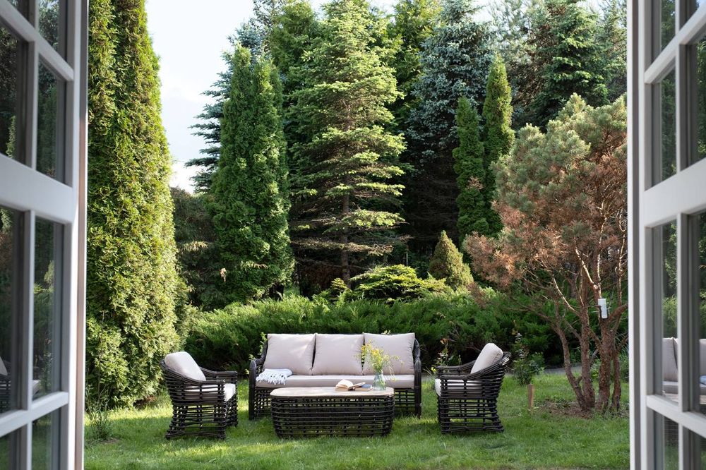 "Ницца" лаунж-зона из искусственного ротанга, цвет бронзовый