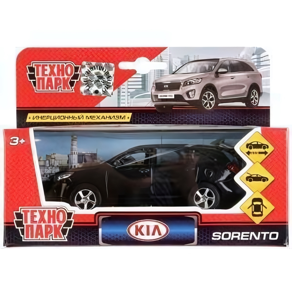 Модель ин. мет. "Kia Sorento Prime" 12см. черный,откр.дв.багаж.коробка SB-17-75-KS-N(BL)-WB (Технопарк)