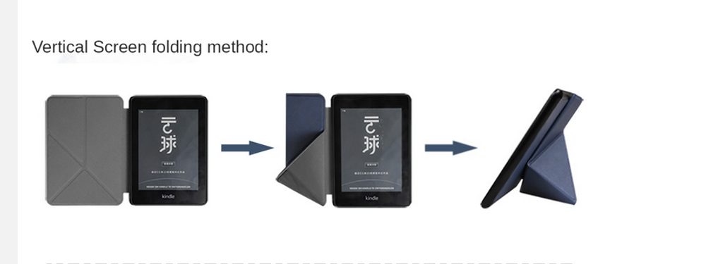 Обложка трансформер черная для Kindle Paperwhite 2021 6,8 дюймов