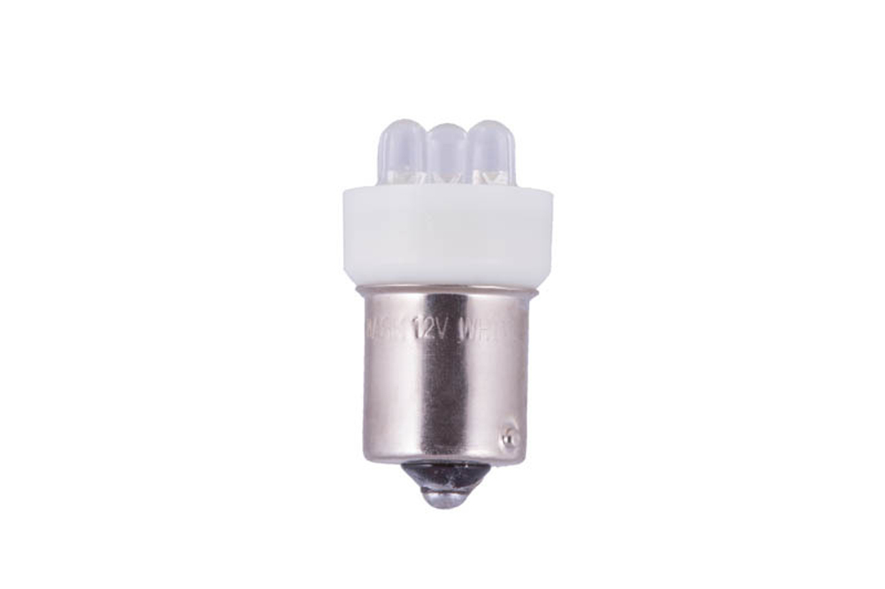 Лампа светодиодная 12V 21W металлический цоколь 1-конт. белый 5 LED (поворот) T15 Маяк