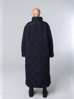 Пальто-одеяло унисекс с воротником "Кутанка". Черное