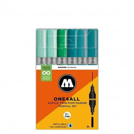 Набор Маркеров MOLOTOW ONE4ALL ACRYLIC TWIN TROPICAL-SET