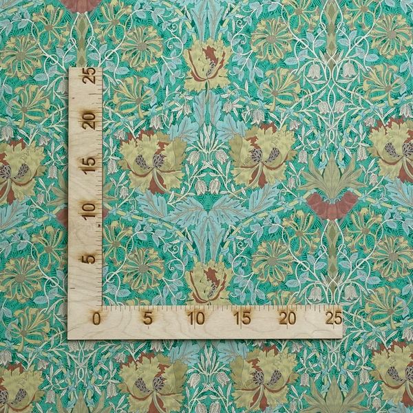 Уильям Моррис Honeysuckle #2 на изумрудном, отрез 35 см, 100% хлопок, Handmade Fabrics 2