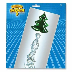 Елка со спиралью зел/сер 65см