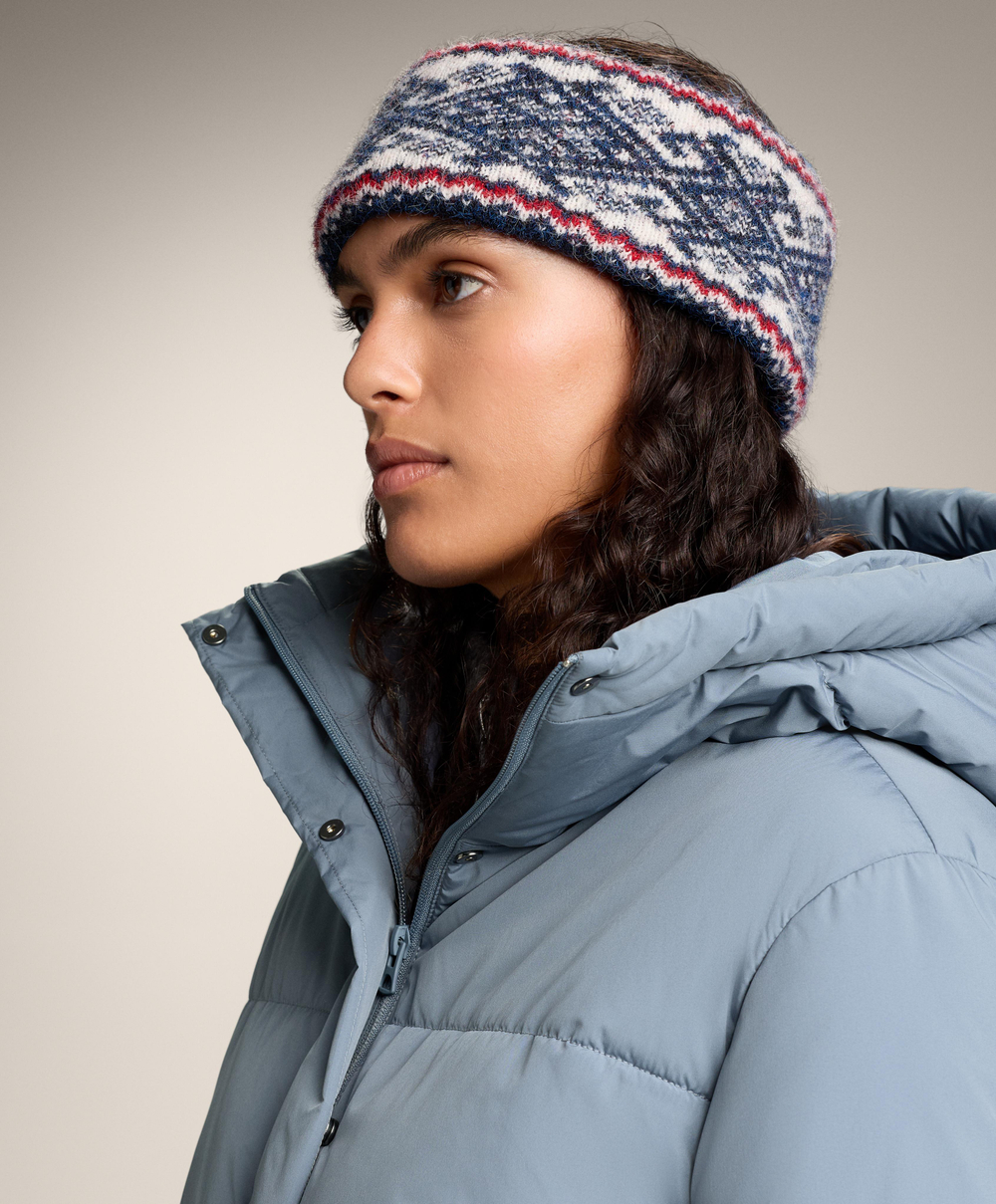 Oysho Жаккардовая повязка на голову, военно-морской