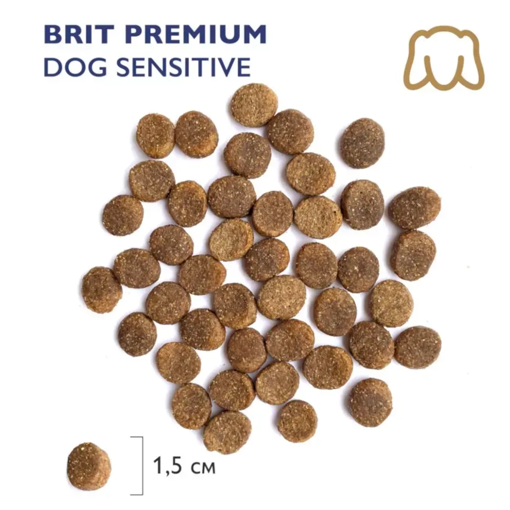 Brit premium dog sensitive сухой корм для взрослых собак всех пород с чувствительным пищеварением с ягненком и индейкой - 3 кг