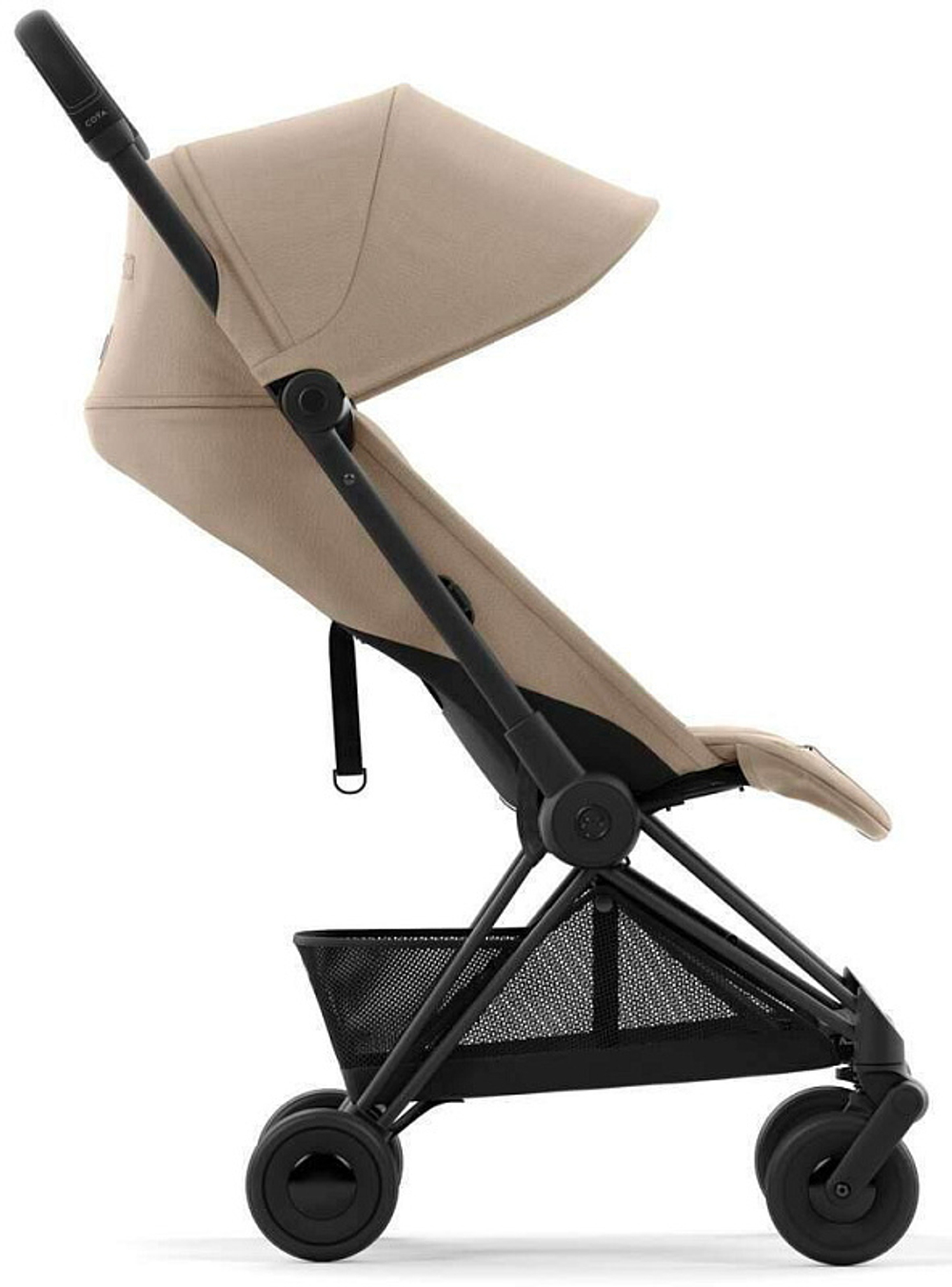 Коляска Cybex Coya Matt Black Frame Cloud G i-Size Magic Black 2 в 1 Cozy Beige с дождевиком и бампером