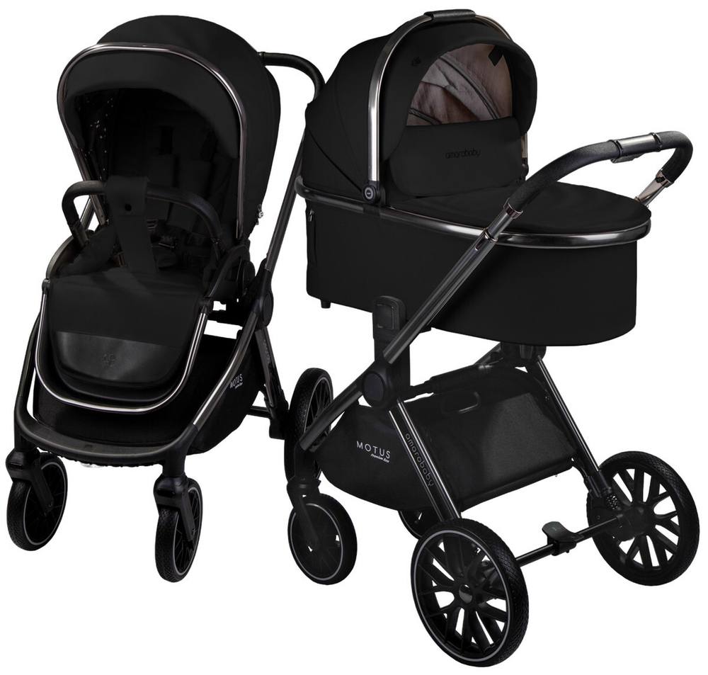 Детская коляска AmaroBaby Motus Premium Ecco 2 в 1 черный