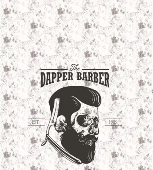Пеньюар MASTER Professional MP-5070 DAPPER BARBER на крючках 140*160 белый