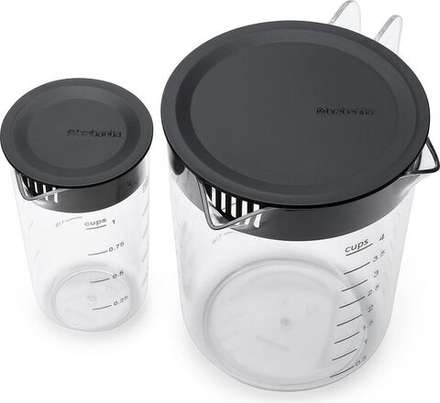 Набор мерных ёмкостей Brabantia Tasty+, 2 предмета, пищевой пластик, прозрачный