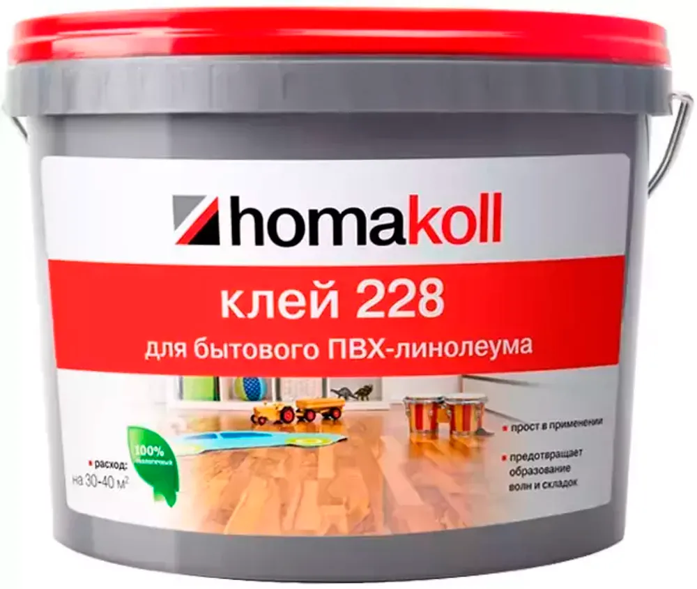 Клей для бытового линолеума водно-дисперсионный Homakoll 228 4 кг
