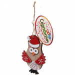 Украшение новогоднее подвесное «Весёлая совушка» 10 см
