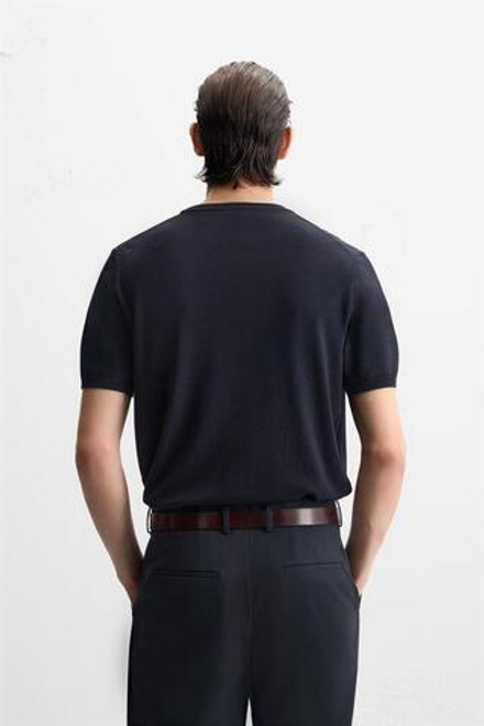 ZARA ФУТБОЛКА СВОБОДНОГО КРОЯ, МОРСКОЙ СИНИЙ