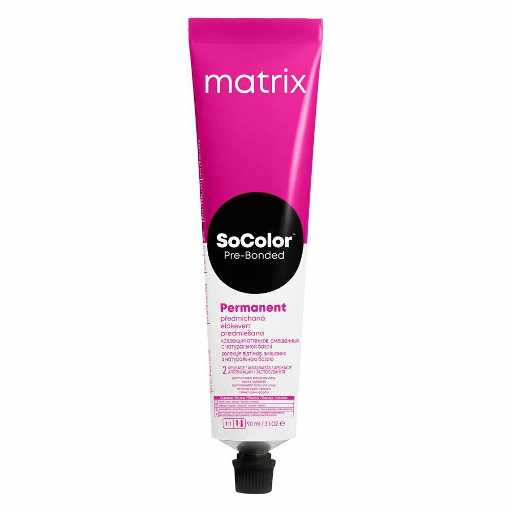 Matrix Краска для волос  SoColor Pre-Bonded 2N черный 90мл