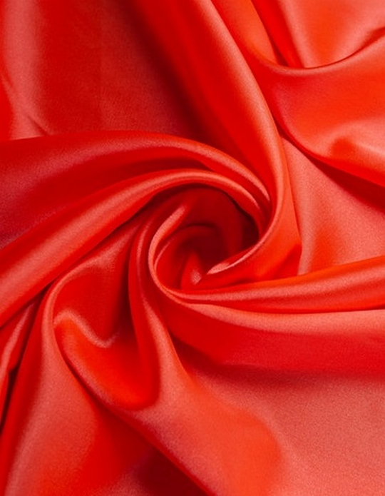 Атлас, неон оранж, глянцевый, стрейч