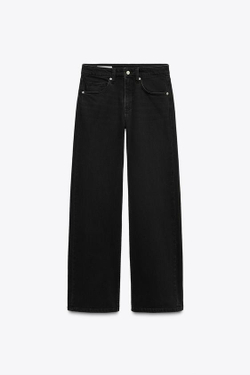 ZARA ДЖИНСЫ TRF SLOUCHY СО СРЕДНЕЙ ПОСАДКОЙ, ЧЕРНЫЙ