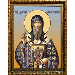 Дионисий, архиепископ Суздальский, святитель. Икона на холсте.