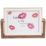 Фоторамка 13*18см вращающаяся с зеркалом, коричневая