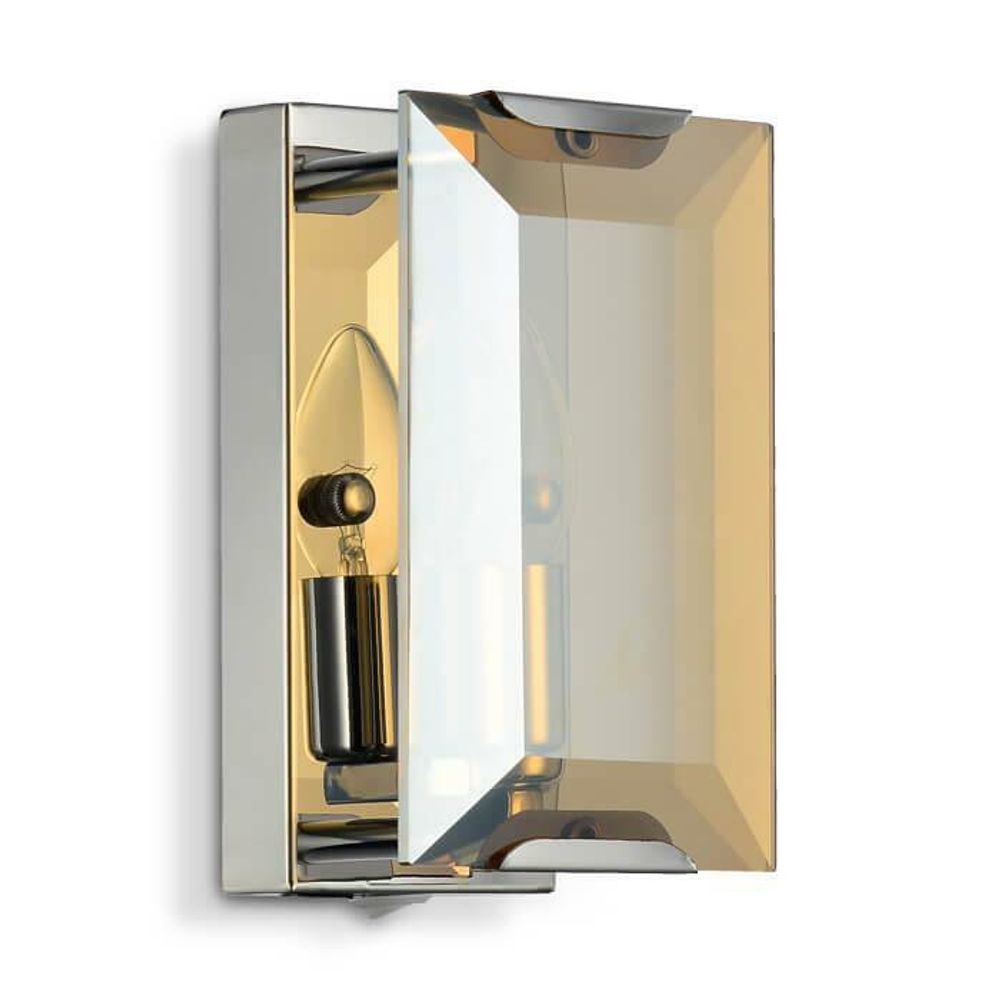 Настенный светильник TR5156 CH/TI хром/янтарь E14/1 max 40W 210*130*100