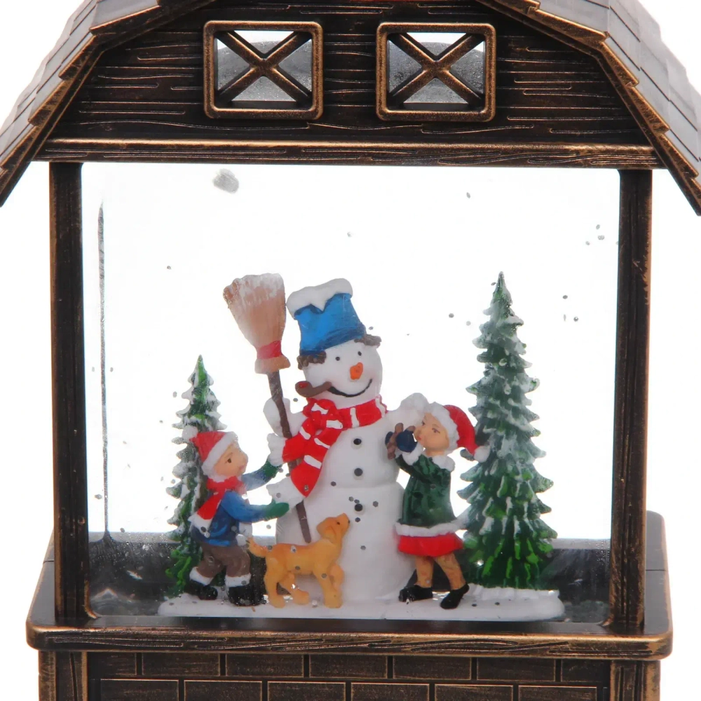 Сувенир с подсветкой «Зимняя история» 14,4*7,8*24 см (работает от 3*АА и USB+музыка, подсветка)