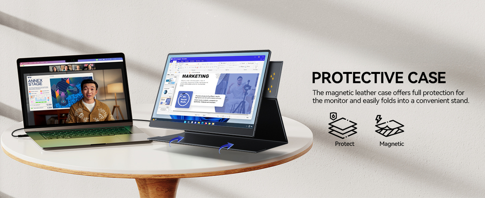 Портативный 16" монитор с защитным чехлом Ucolor O2 3K OLED 2880x1800, 120 Гц