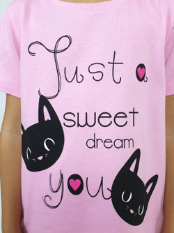 7-55-2 Пижама для девочки (фуфайка и брюки)