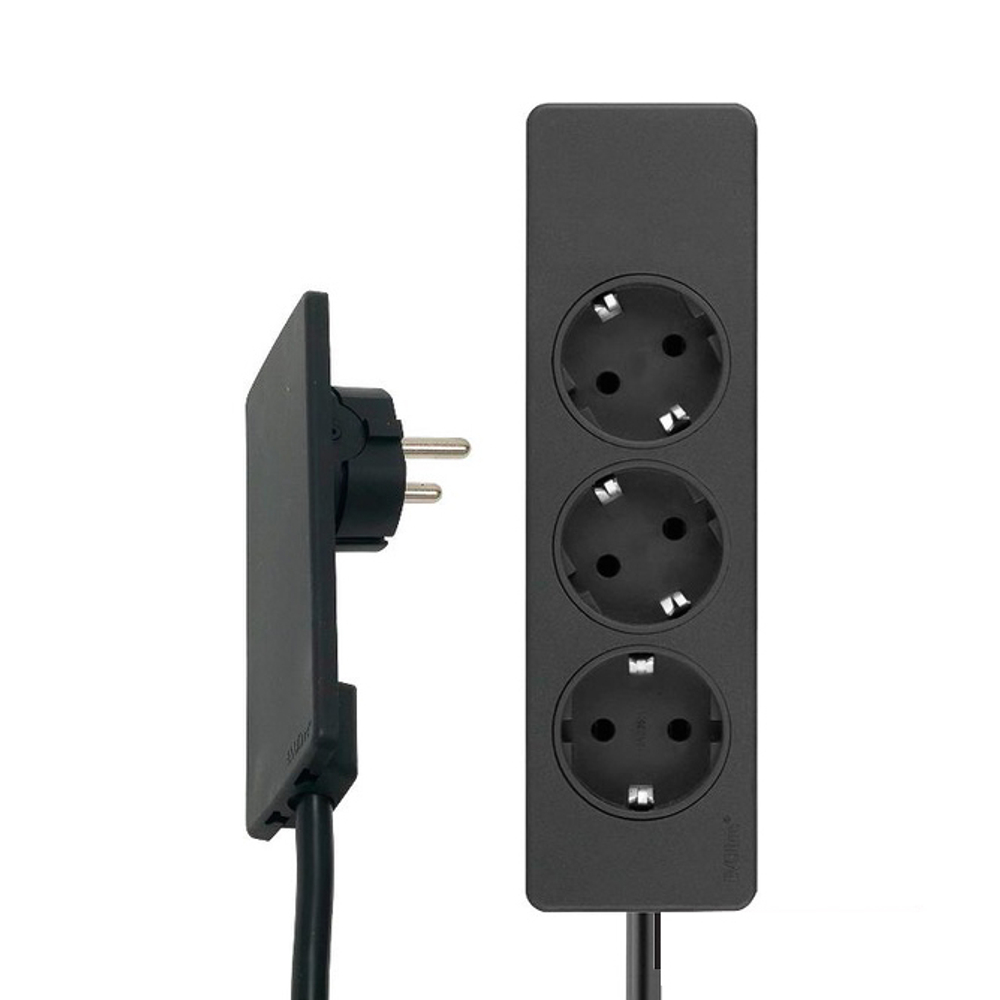Плоская вилка с удлинителем Evoline Plug 1510 0015 6100